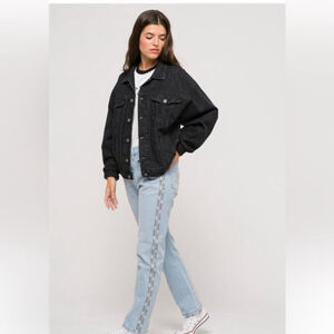 LEVI’S 501 premium logo tape jeans light wash y2k sz 27 button fly spell out